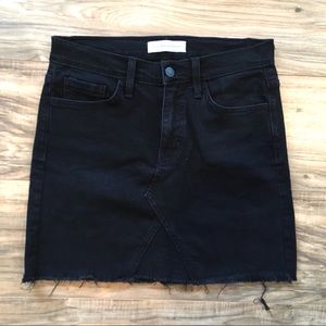 Flying Monkey ripped black denim mini